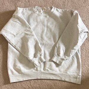 Hanes Light Gray Crewneck Men's Sweater